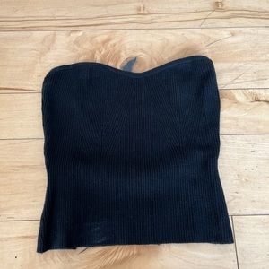 Banana republic black knit bustier tube top size x small